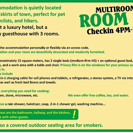 Deine Pension, Multi P2, 2-3 Beds, 15qm, Check-in 4pm 5am ゲストハウス