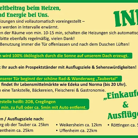 Deine Pension, Multi P2, 2-3 Beds, 15qm, Check-in 4pm 5am ゲストハウス クレーグリンゲン